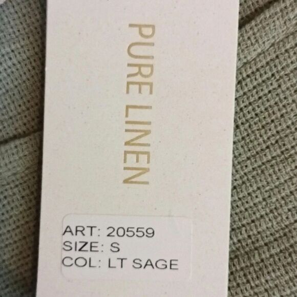 Bellambra Sage Elegant Linen Peasant Style Top Small - Picture 6 of 10